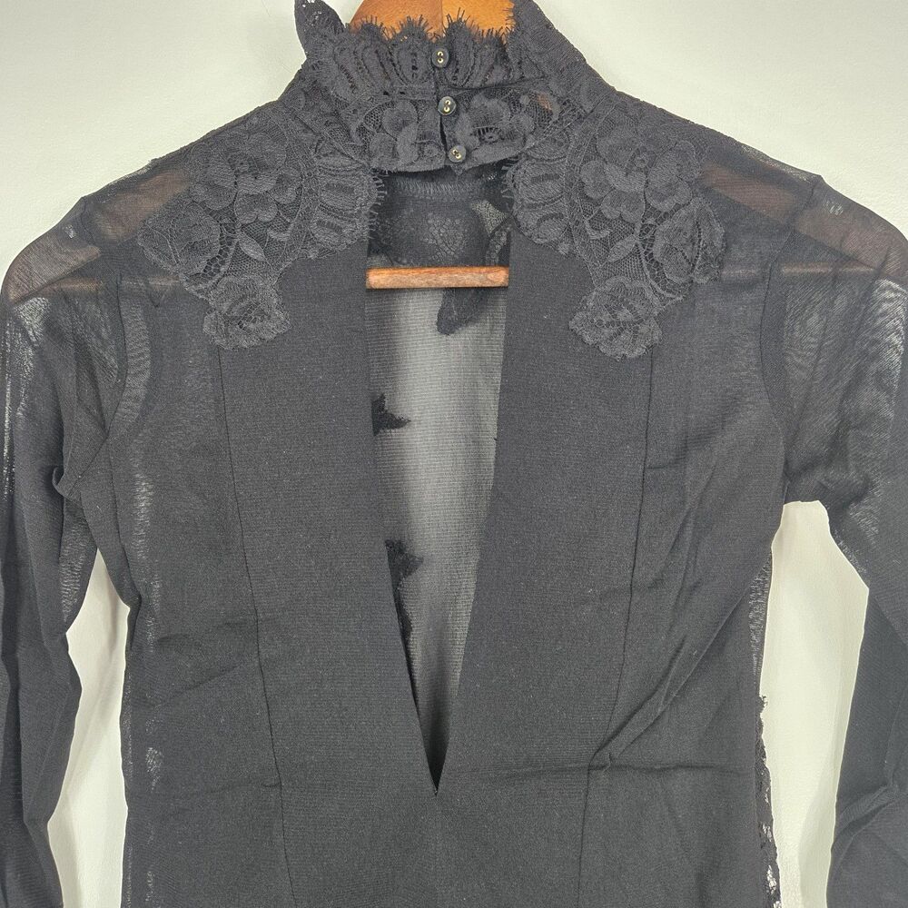 Free People x We Are HAH Women's Small Black Reversible Lacey Bodysuit NWT - Picture 8 of 14